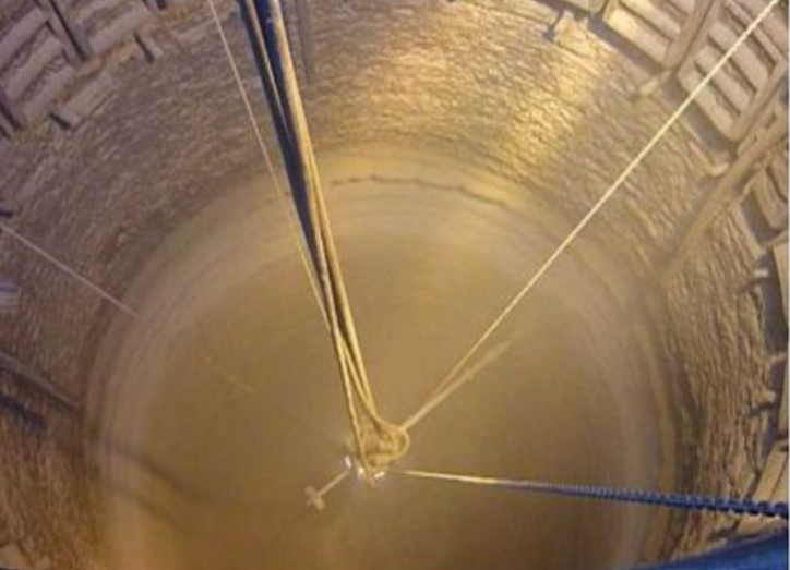 Robotic shotcreting application inside industrial shaft